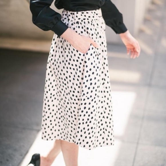 kate spade Dresses & Skirts - Kate Spade Leopard Dot Poplin Skirt | 6